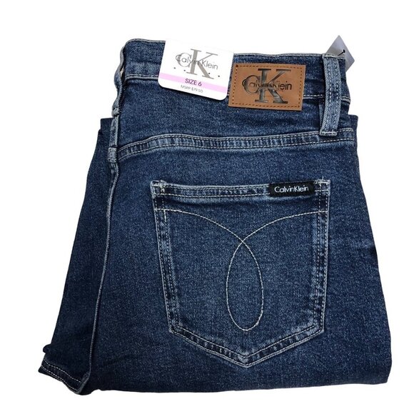 CALVIN KLEIN HIGH RISE VINTAGE STRAIGHT JEANS NEW WITH TAG - Picture 12 of 12